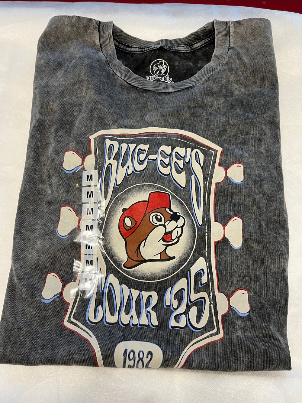 Buc-ee's Black Wash Logo Tee - Beaver Graphic